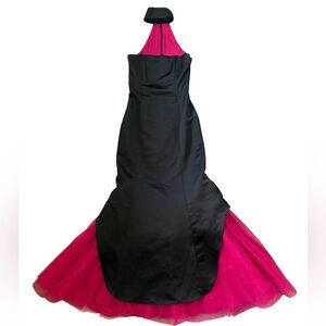 Vintage Jessica McClintock for Gunne Sax Mermaid Prom Gown Pink & Black Size 5
